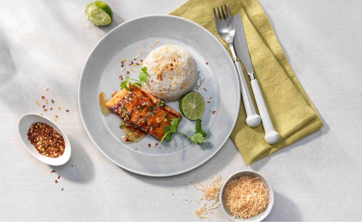 Featured image for “Baked Salmon with Coconut Rice”