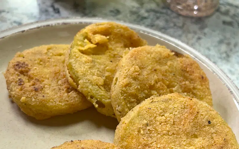 Featured image for “Chef Tam’s #inflationvacation Fried Green Tomatoes”