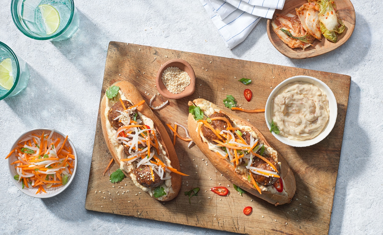 Featured image for “Korean Meatball Banh Mi”