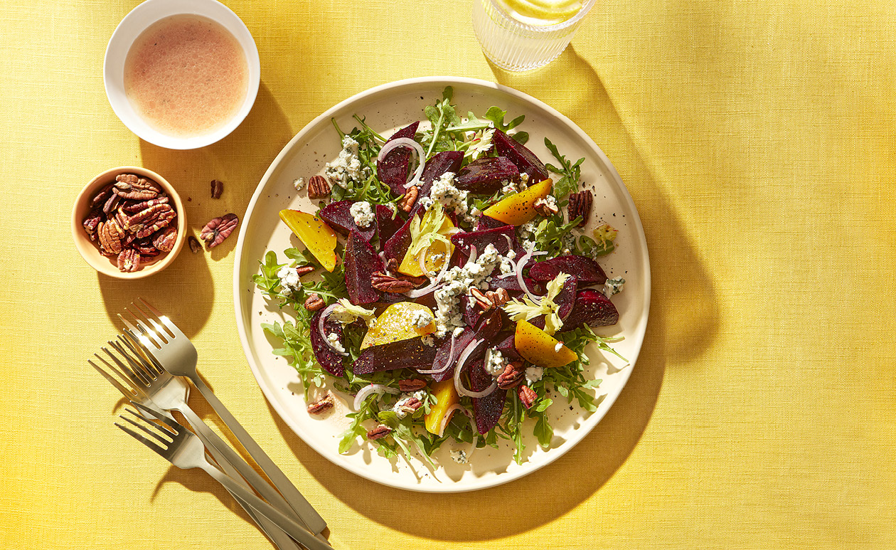 Featured image for “Best Blue Cheese and Beet Salad with Orange Vinaigrette”