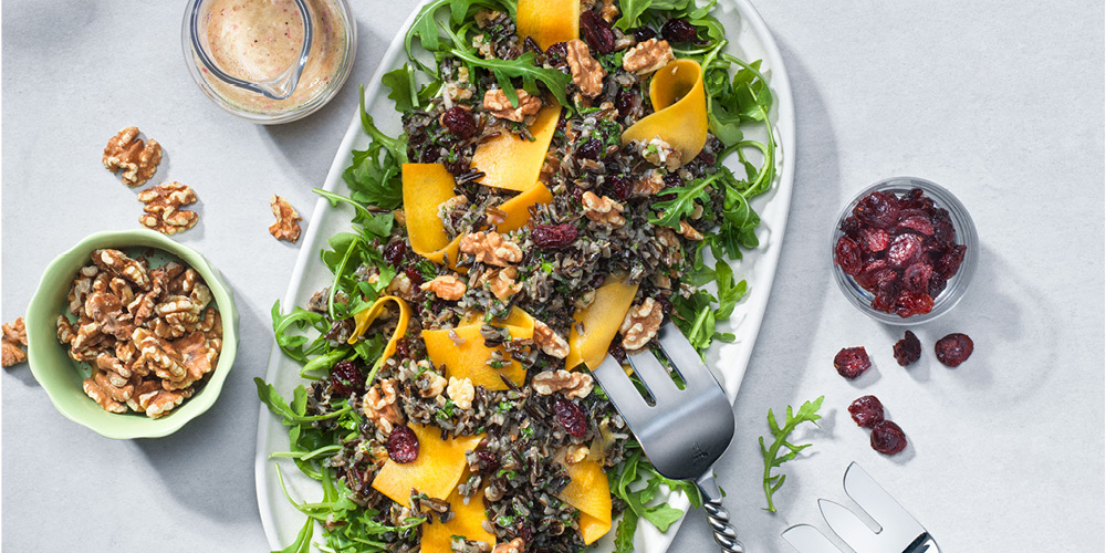 Wesson Fall Recipes - Wild Rice Salad with Pickled Squash
