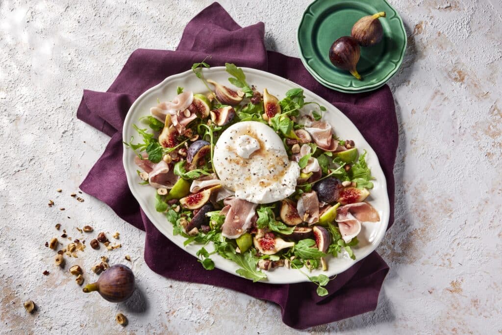 Fig & Burrata Salad with Hazelnut Vinaigrette - Pure Wesson Oil