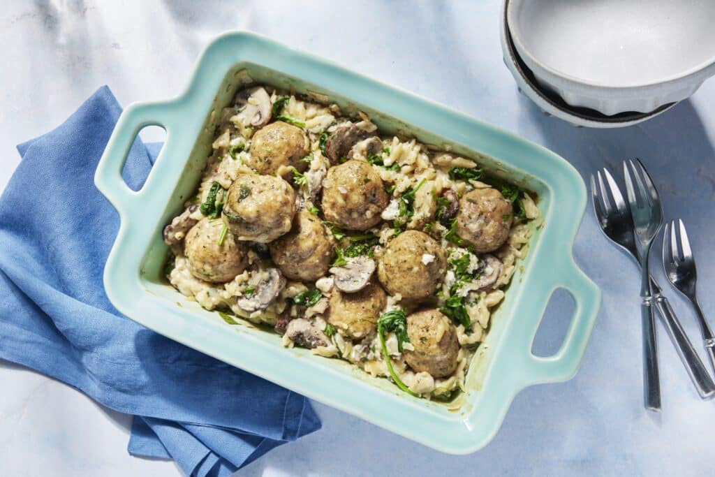 Turkey & Ricotta Meatballs with Orzo - Pure Wesson Oil