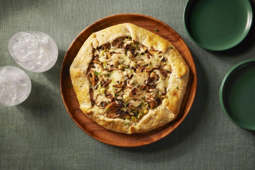 Creamy Leek and Mushroom Galette - Pure Wesson Oil