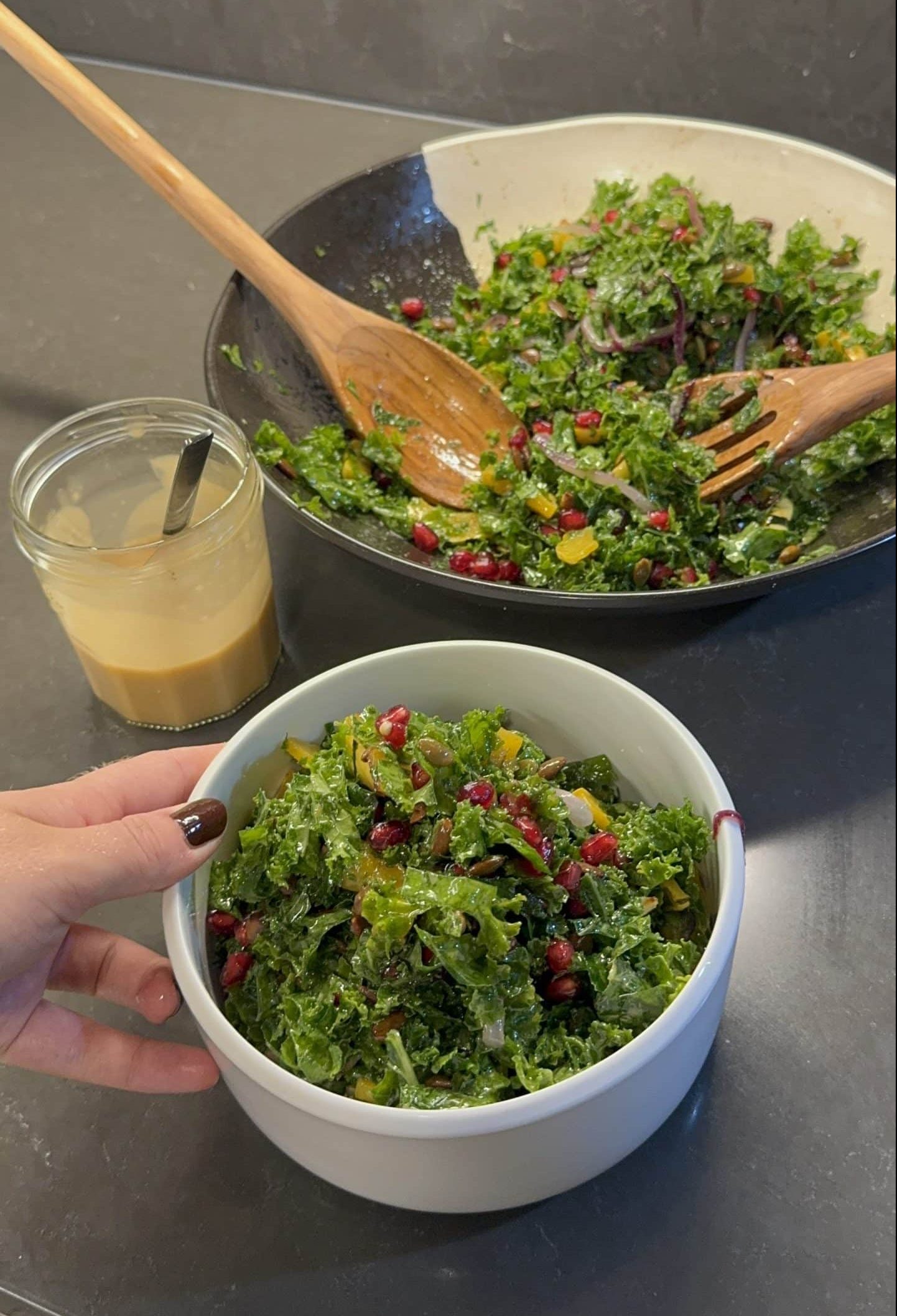 Featured image for “Kale Salad with Creamy Balsamic Vinaigrette”