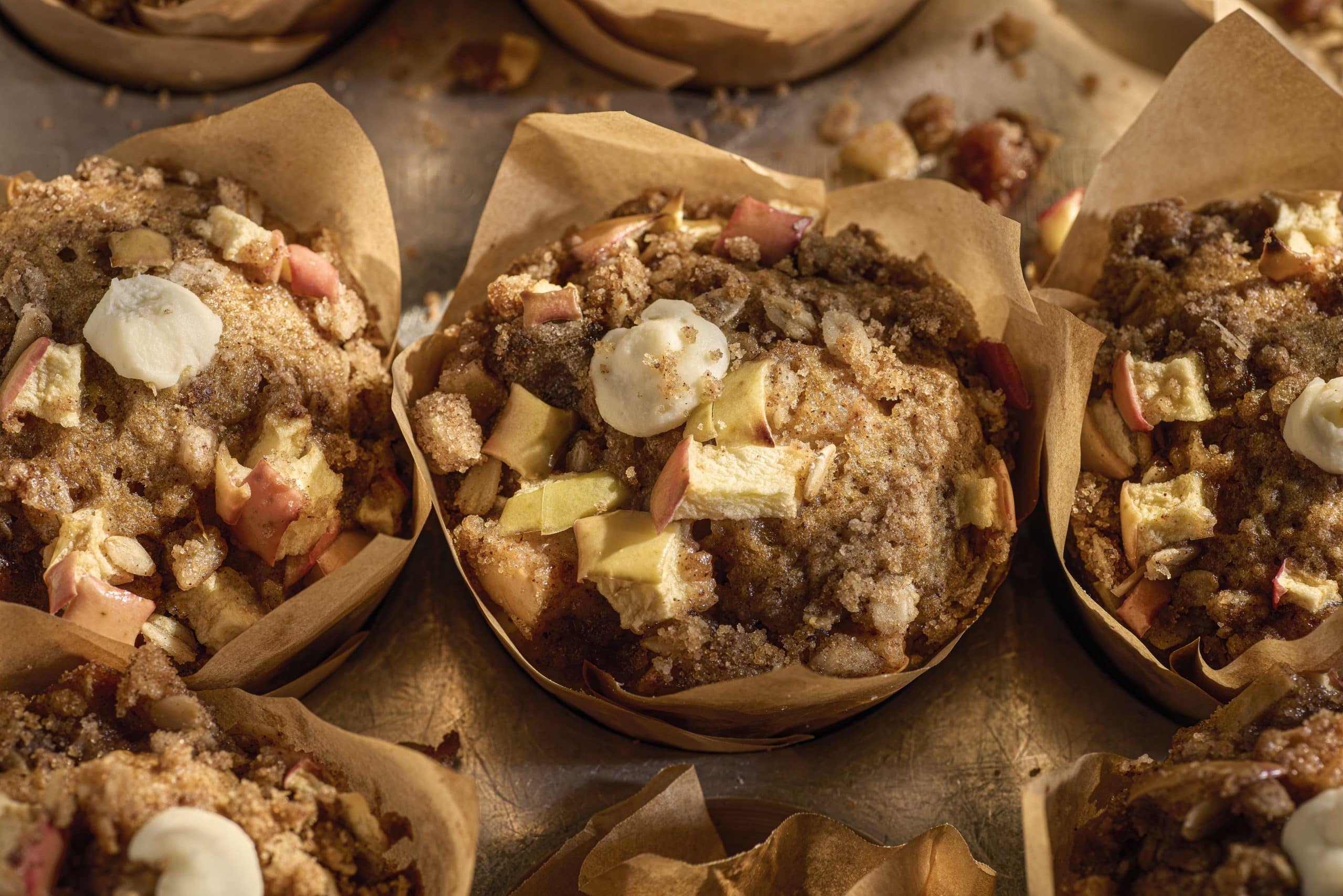 Featured image for “Magdalenas de la cosecha con doble manzana”