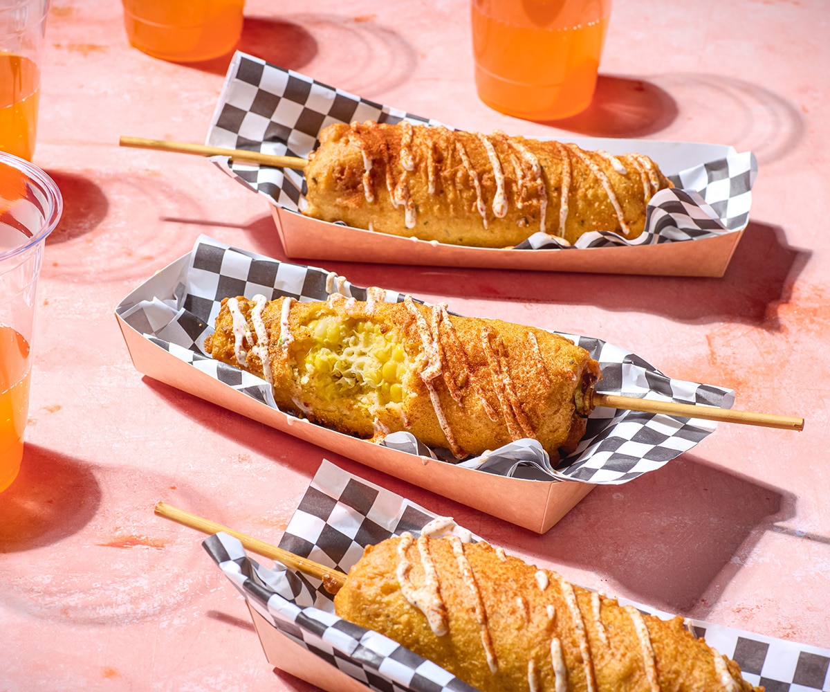 Featured image for “Breaded Corn with Tajín Cream”