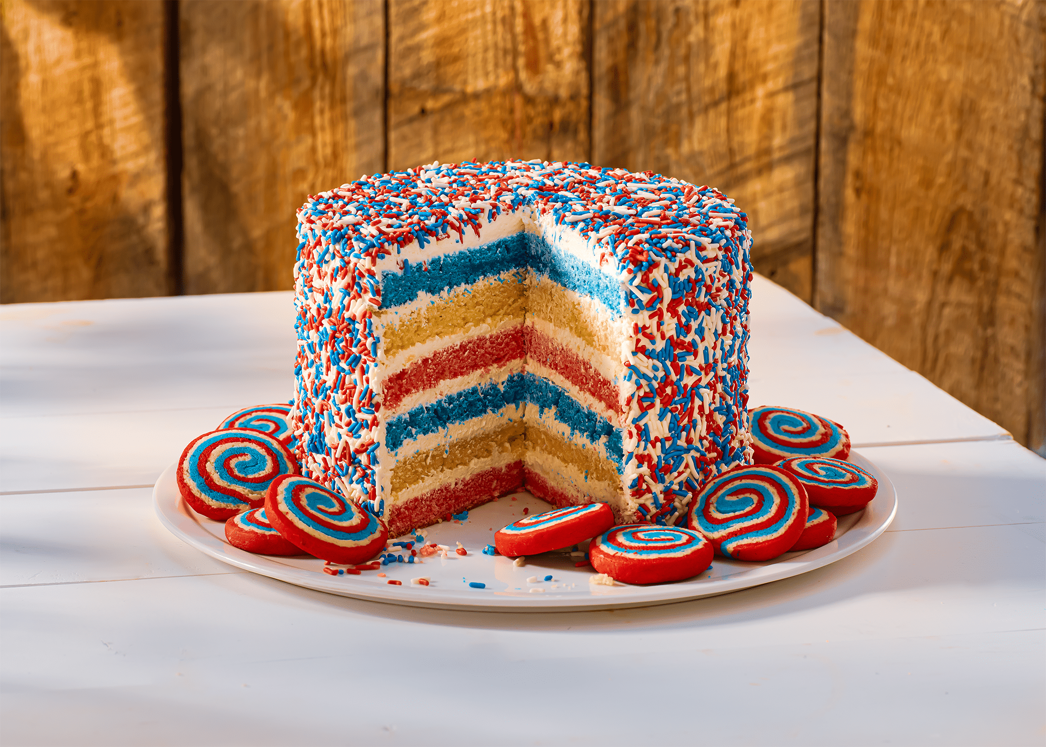 Featured image for “Six Layer Fourth of July Cake”