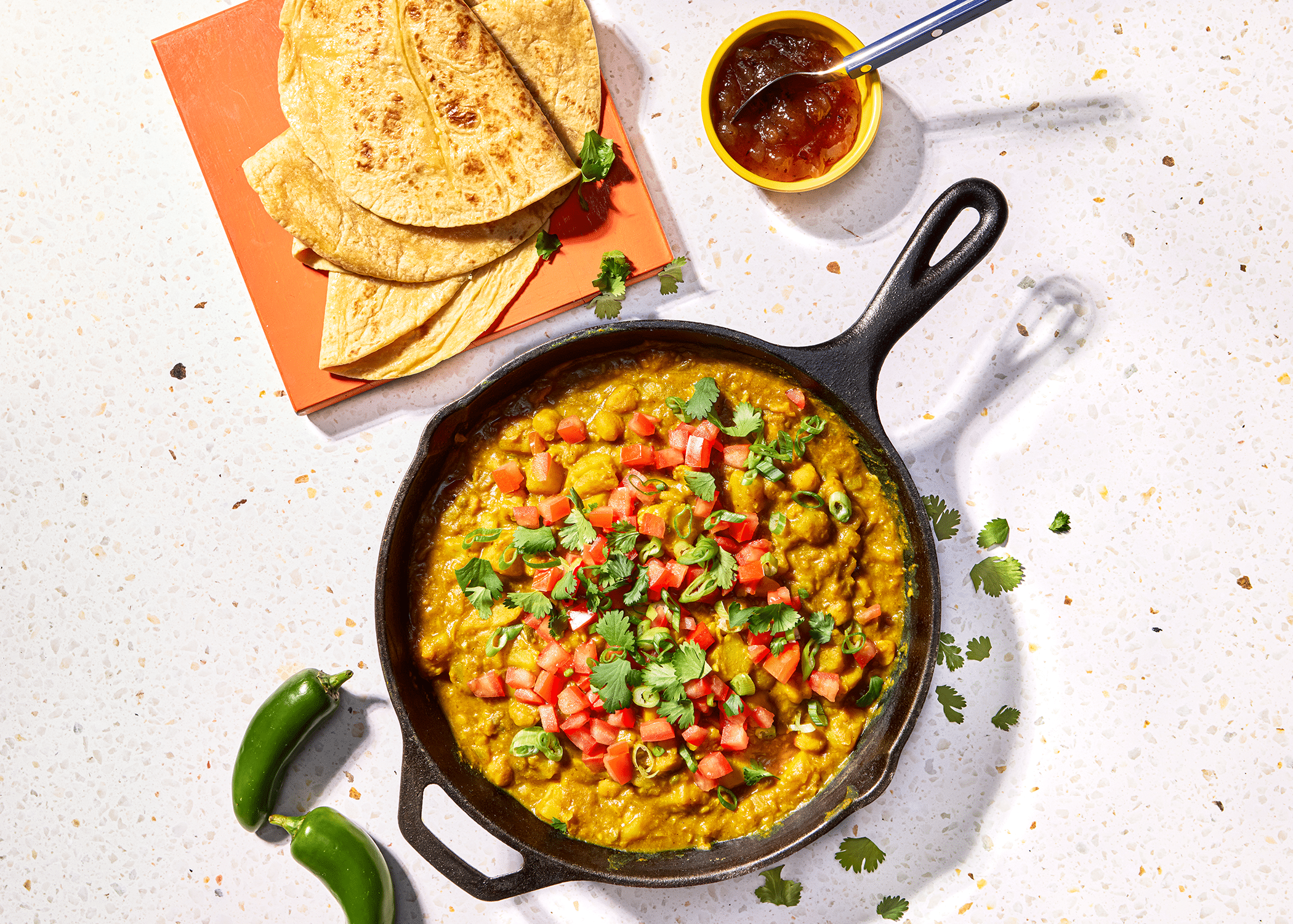 Featured image for “Island Curry Chickpea & Potato Skillet”