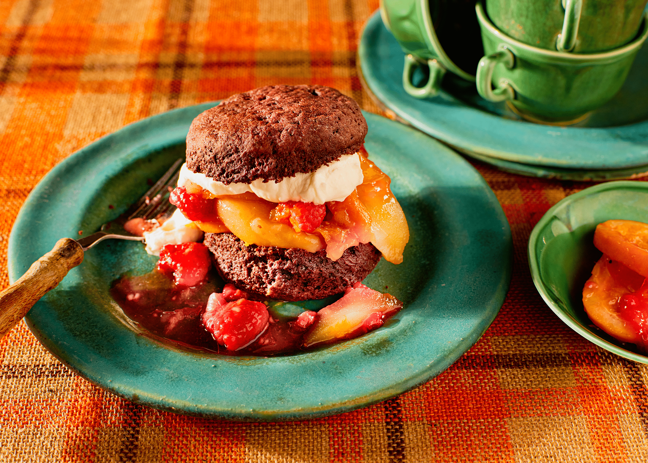 Featured image for “Double Chocolate Scones with Winter Fruit Compote”