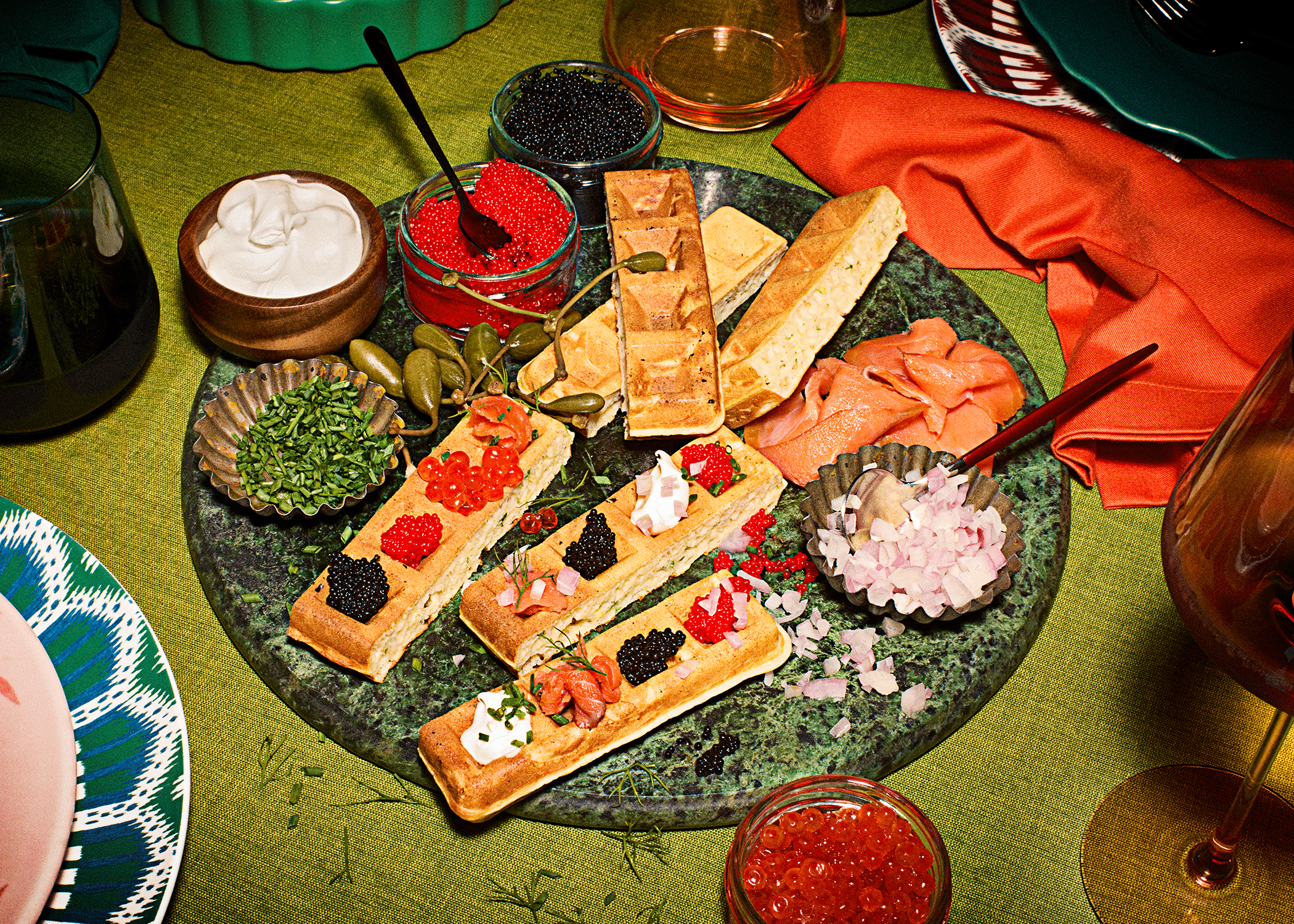 Featured image for “Savory Herbed Waffle Flights”