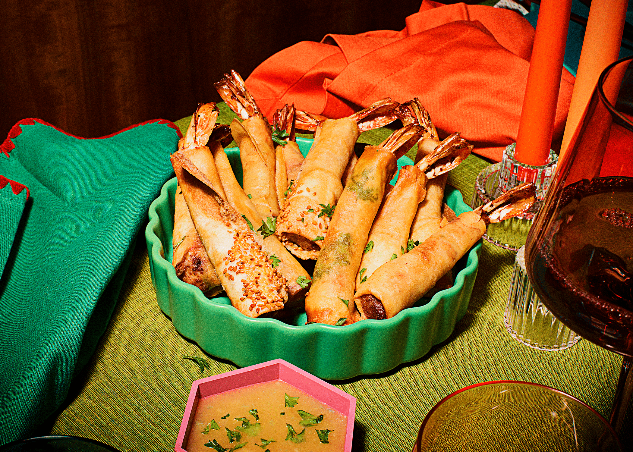 Featured image for “Shrimp Torpedoes with Tangy Pineapple Dip”